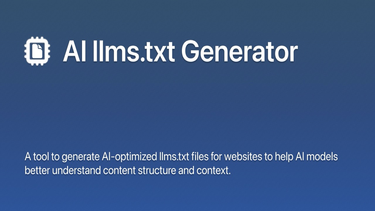 AI llms.txt Generator